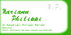 mariann philippi business card